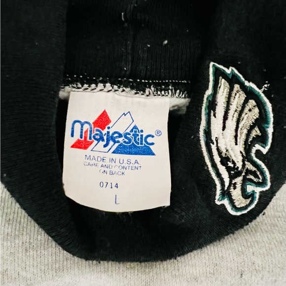 VINTAGE 90’s NFL Philadelphia Eagles Turtleneck Sweatshirt Size L - Picture 3 of 5